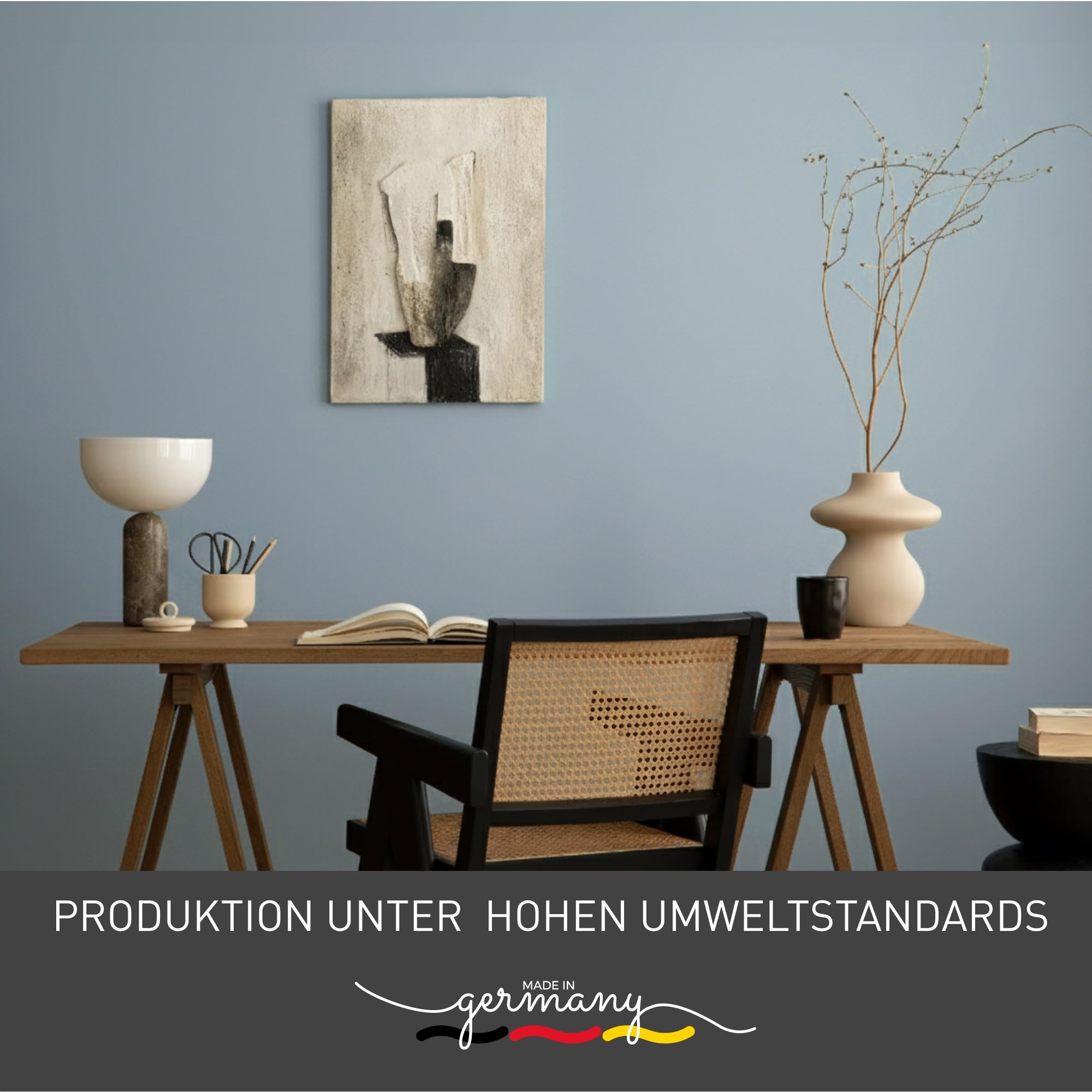 Craft Colors® 5L hochwertige Wandfarbe edelmatt, Kreidefarbe made in Germany, DESIGN Collection No. 521 pastell blau