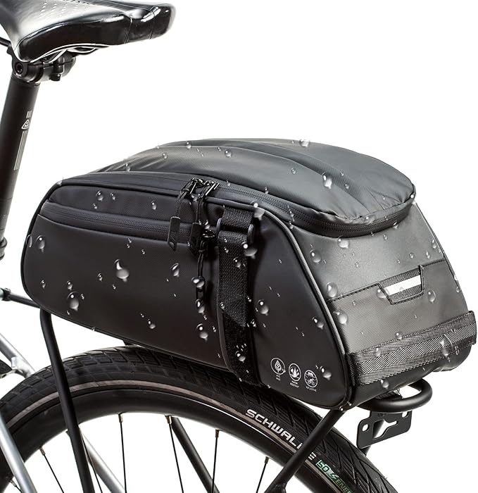 ZIMFANQI Bike Rear Bag Reflective,Waterproof Bicycle Pannier Rack Bag
