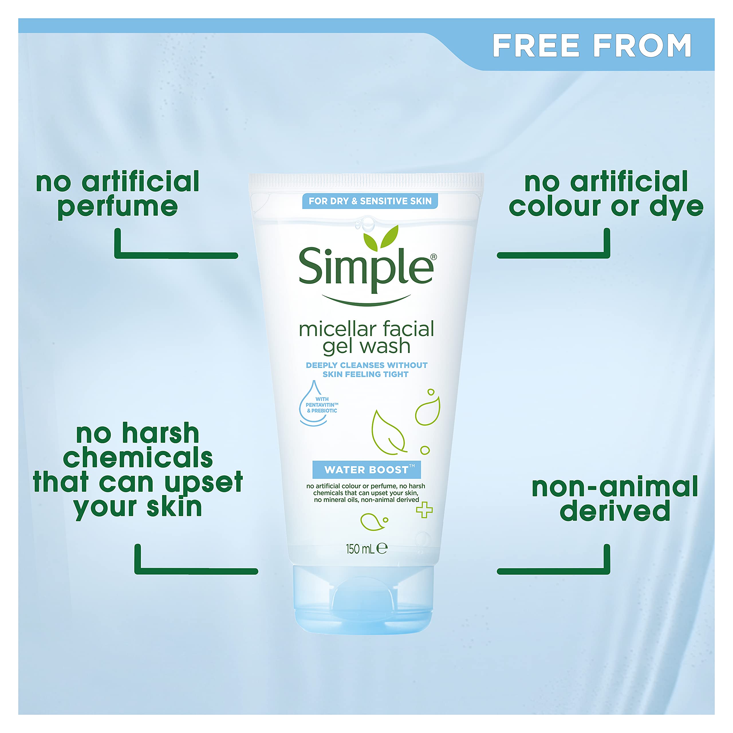 simple micellar facial gel wash ingredients