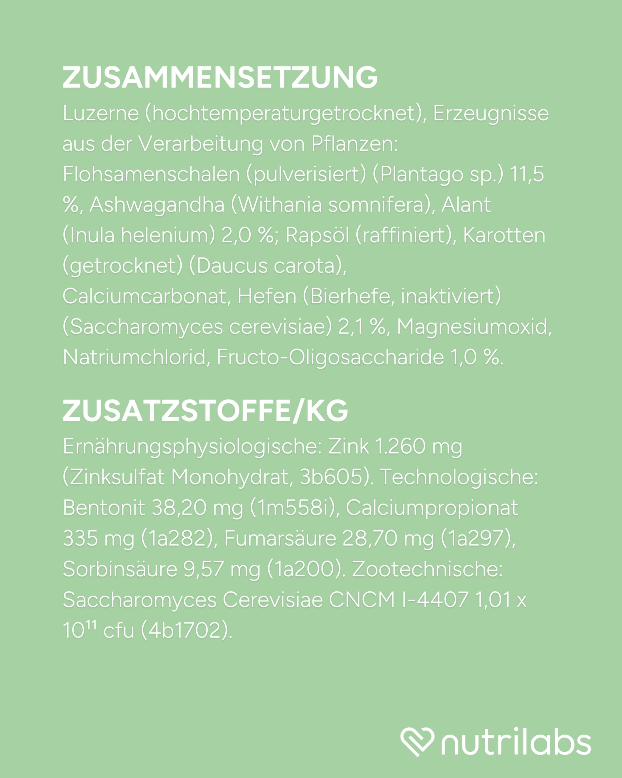 NutriLabs Aka-Biotix Mineralpellets für Pferde 2,2 kg - Mineralergänzungsfutter - Flohsamenschalen - Gesundheitsprodukte - Mineralien - Kotwasser