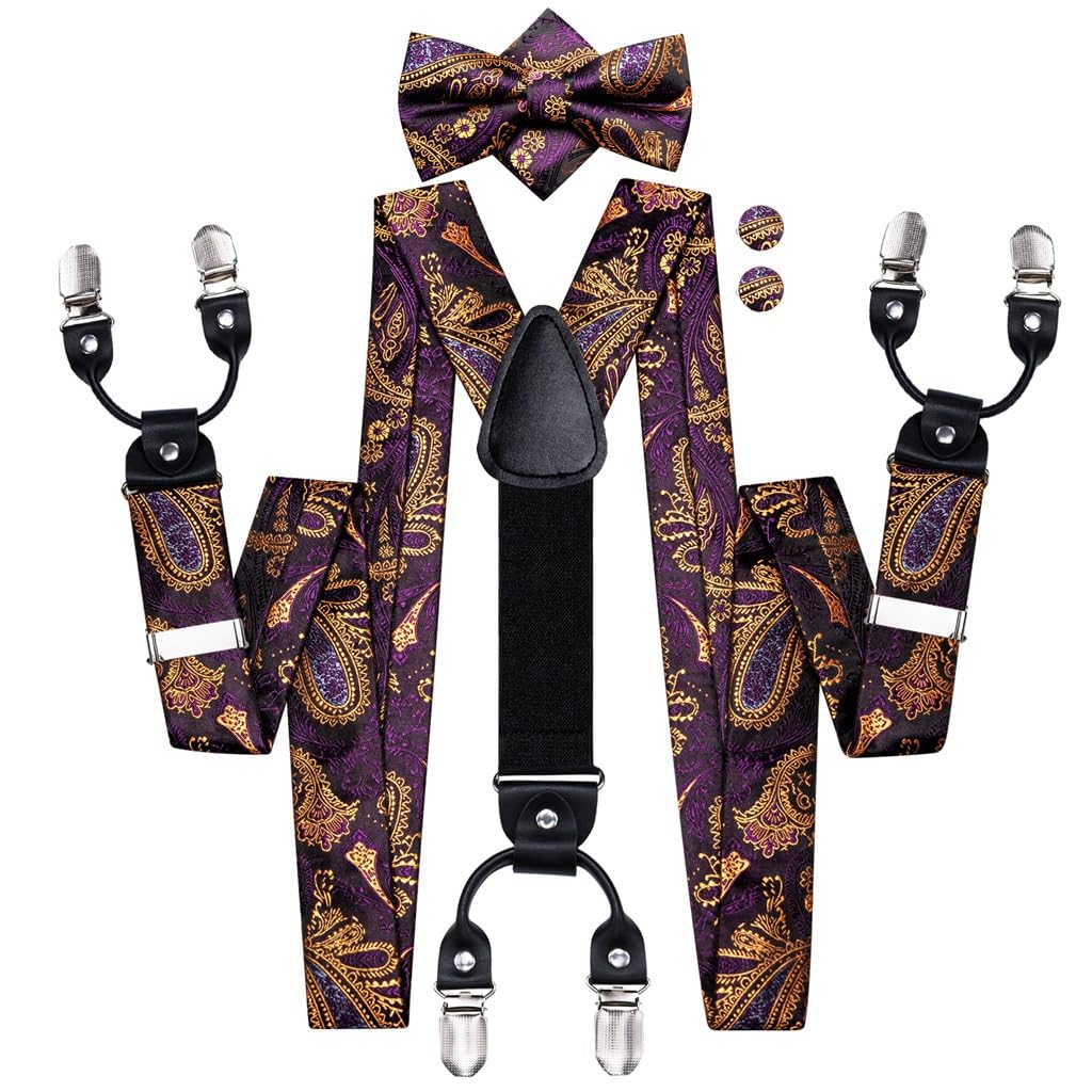 Tirantes para hombre en seda paisley vintage perfectos para bodas