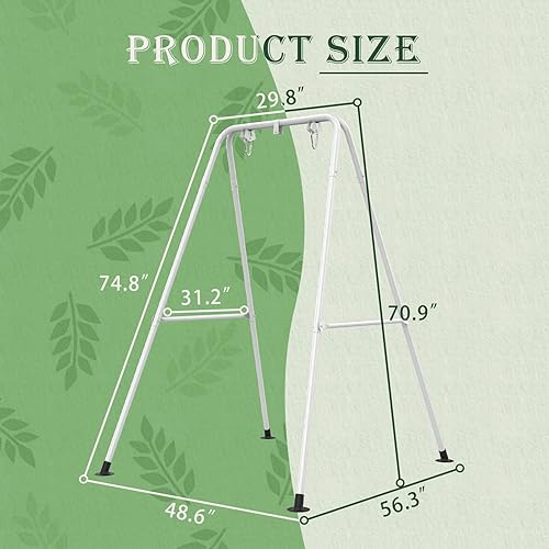 Miniatura 6 de G TALECO GEAR Soporte para silla de hamaca, soporte de hamaca de acero resistente, soporte de columpio multiusos para interiores y exteriores, silla