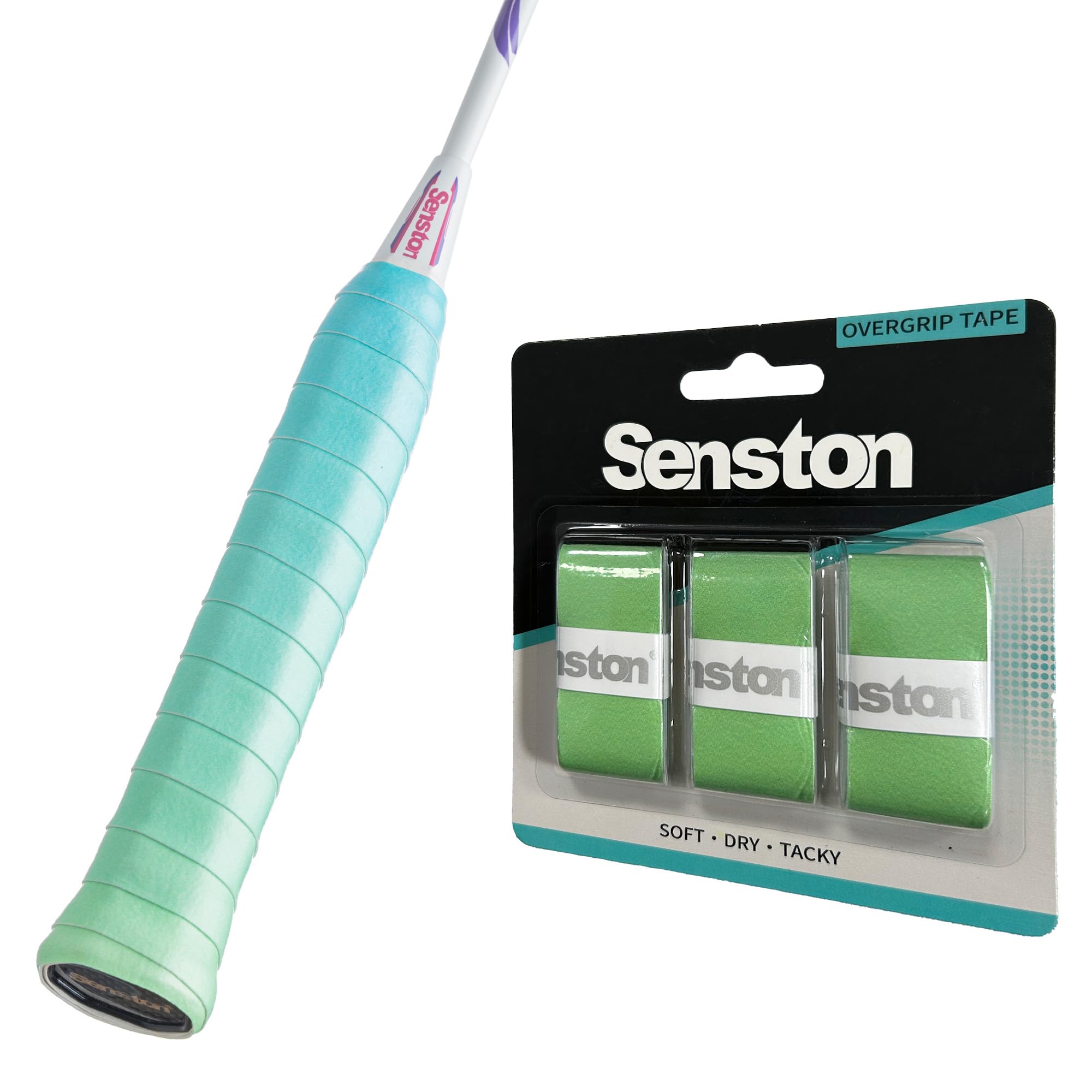 Senston 3pcs Racket Grips Tape Overgrip for Tennis/Badminton/Squash Racket Handle grips