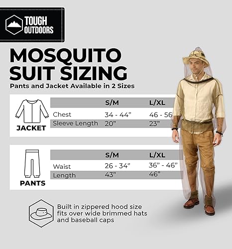 Miniatura 5 de Chaqueta, capucha y pantalones protectores de insectos. Ropa de malla repelente de mosquitos para hombres y mujeres. Traje de malla a prueba