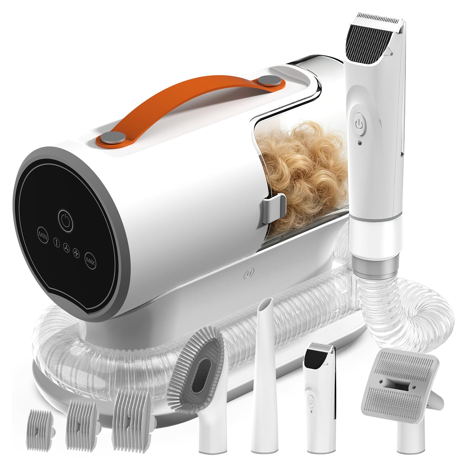 Kavano Dog Grooming Vacuum Kit with Clippers, 12000Pa, 2L Dust Cup