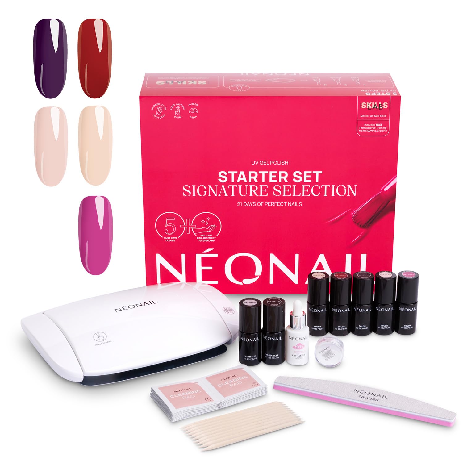 NÉONAIL Essentials Starter Set - Pintauñas Semipermanentes - Lampara Uñas Semipermanentes - Gel Uñas - Top Coat - Lampara de Uñas UV/LED 10W/36 - Manicura - Base Coat - Colores Uñas - Kit — view 9