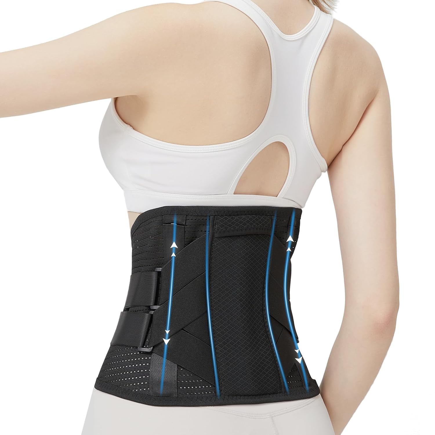 Back Brace Support Belt-Lumbar Support Back Brace for Back Pain, Sciatica, Scoliosis, Herniated Disc Adjustable Support Straps-Lower Back Brace with Removable Lumbar Pad for Men & Women?Gym XX-Large