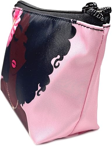 Miniatura 2 de Bolsa de maquillaje Melanin para mujer, bolsa de cosméticos impresa portátil, bolsa de aseo de viaje, bolsa organizadora de maquillaje para mujeres,