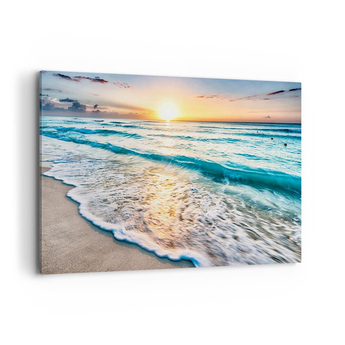ARTTOR Cuadros Decoracion Salon mar ola playa Lienzos decorativos 120x80cm Cuadro Sobre Lienzo Moderno Dormitorio Cocina Cuadros Pared Imágenes Wall Art Prints Decor Canvas Grande XXL AA120x80-3621