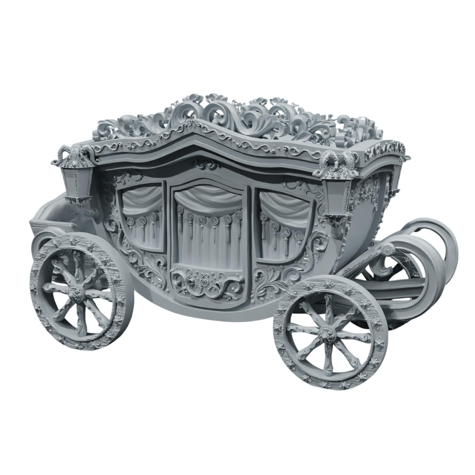 Unpainted DND Shopping Cart Miniature - Fantasy RPG Tabletop Figurine For Dungeons & Dragons, Collectible, 3D Printed