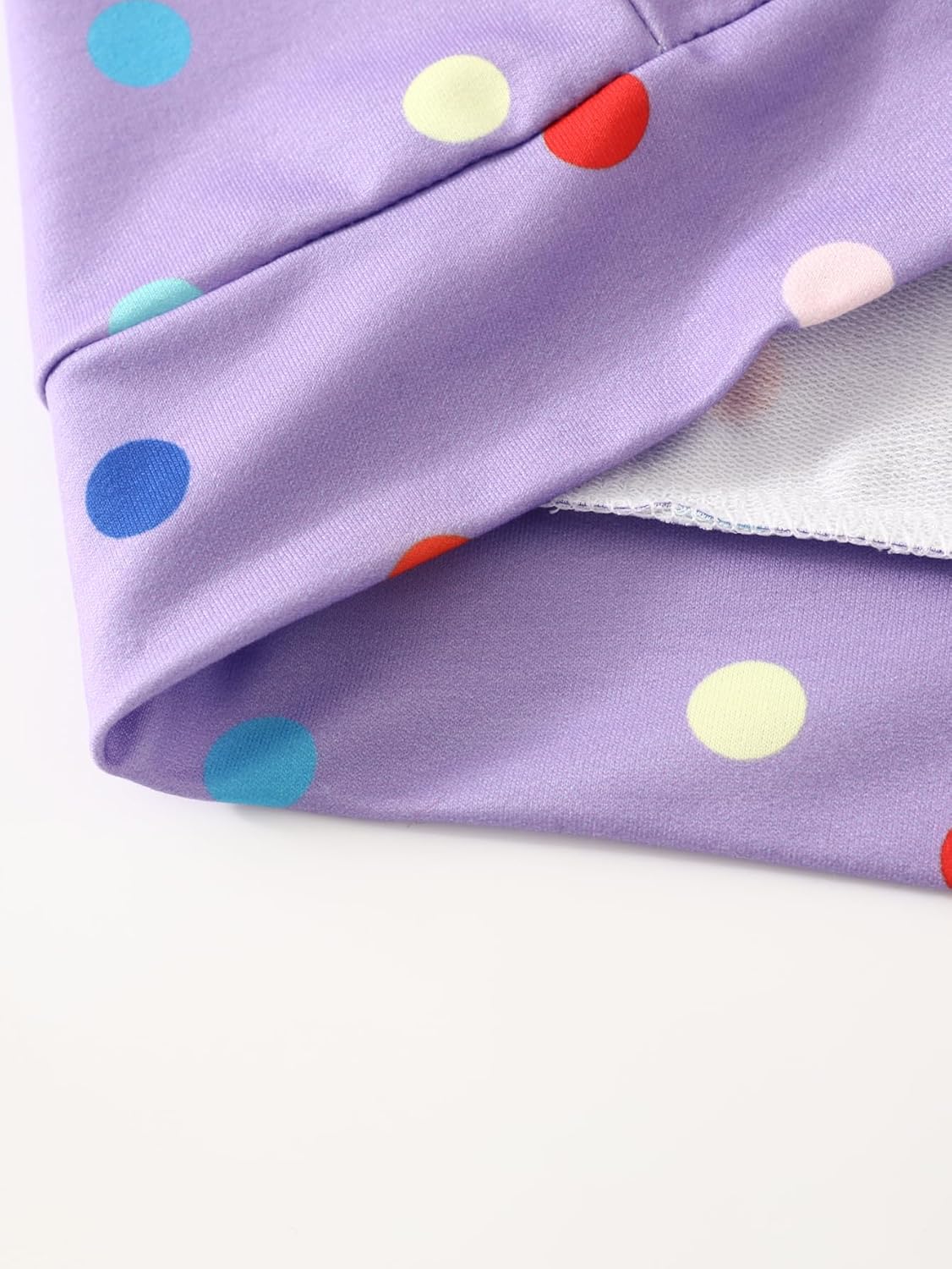 JOLYSHILD Girl's 3 Piece Hoodies Outfits Rainbow Colorful Dots Hoodie Sweatshirt Set Multicolor 3-12Y - Image 5