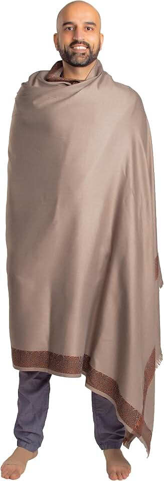 Soft Premium Wool Blend Meditation Shawl - Large Unisex Prayer Wrap, Oversize Scarf & Versatile Blanket