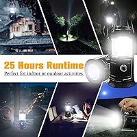 Vista 7 de Linterna LED plegable portátil para campamento, XTAUTO ligera, impermeable, solar, recargable, USB, kits de supervivencia para interiores