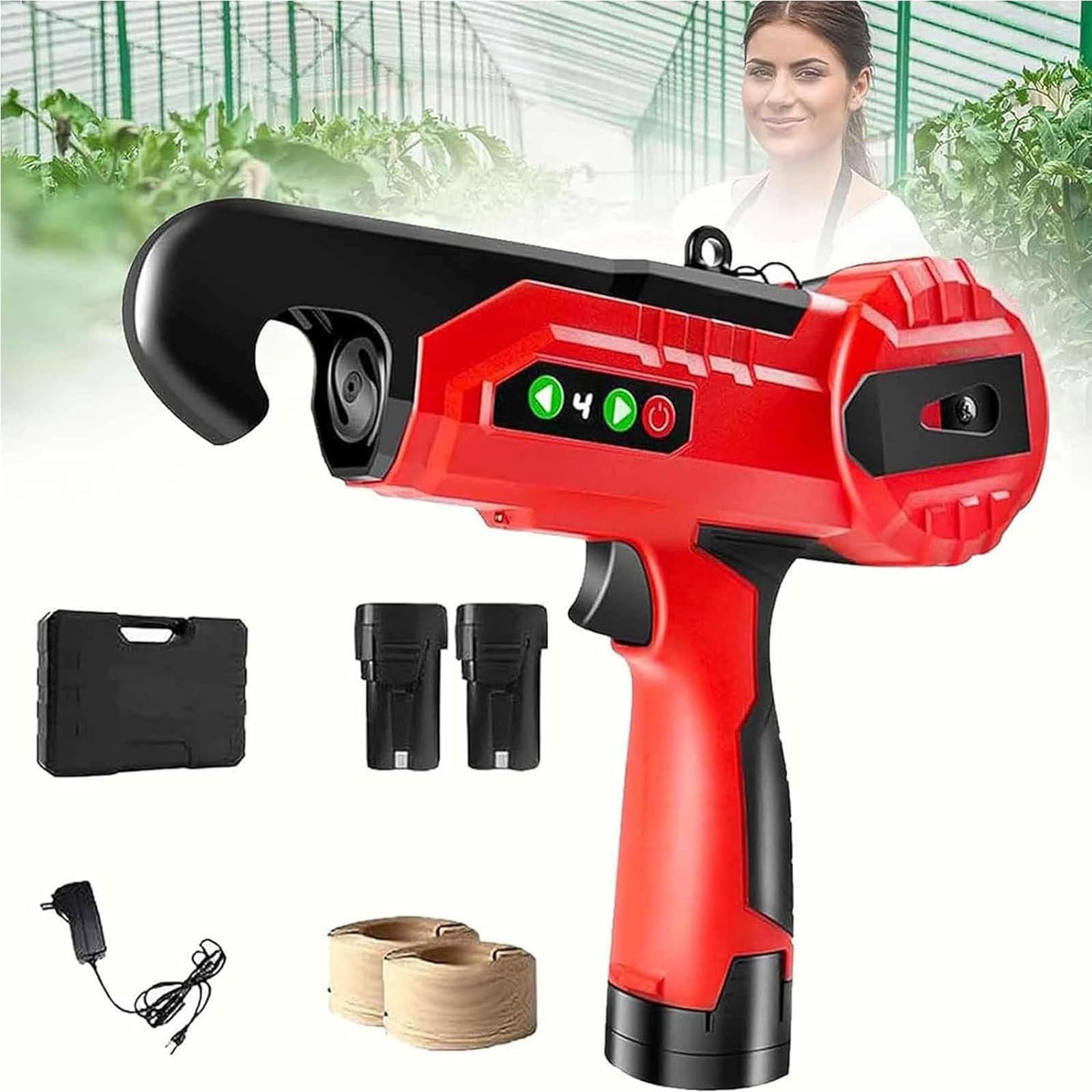 MáQuina para Atar Plantas, Herramienta para Atar Tomates, Pimientos, Uvas, Pepinos y Enredaderas, Atar RáPida y FáCilmente, Ideal para Jardineros y Agricultores