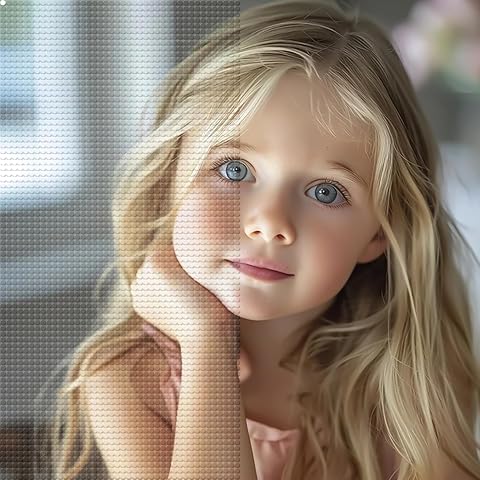 SENSING Custom 5D Diamond Painting Kit - Personalize with Your Photo, Full Square Drill Diamond Art, DIY Personalized Gift for Home Décor Large Sizes