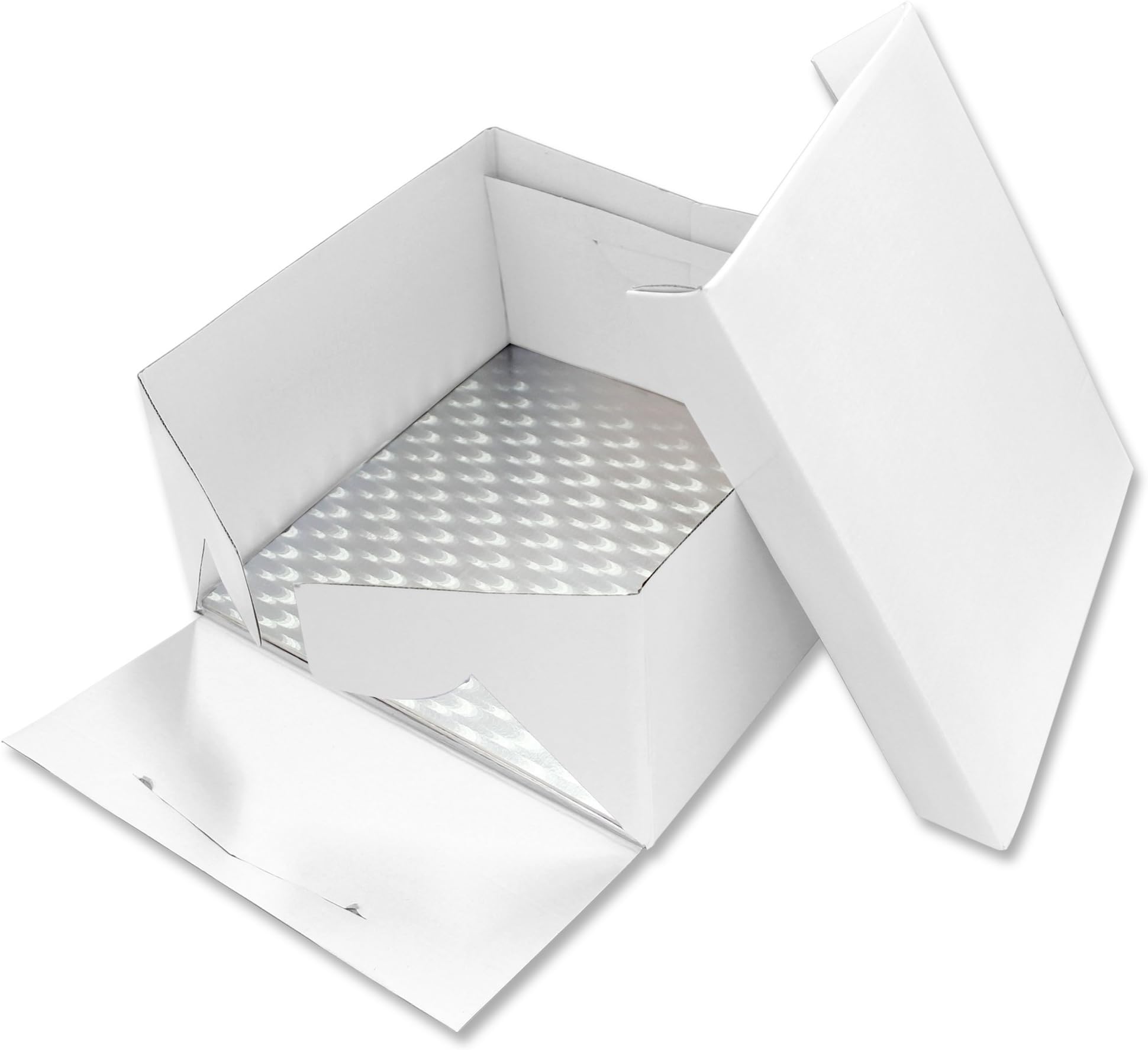 PME Square Board & Cake Box, 9-Inch, Silver