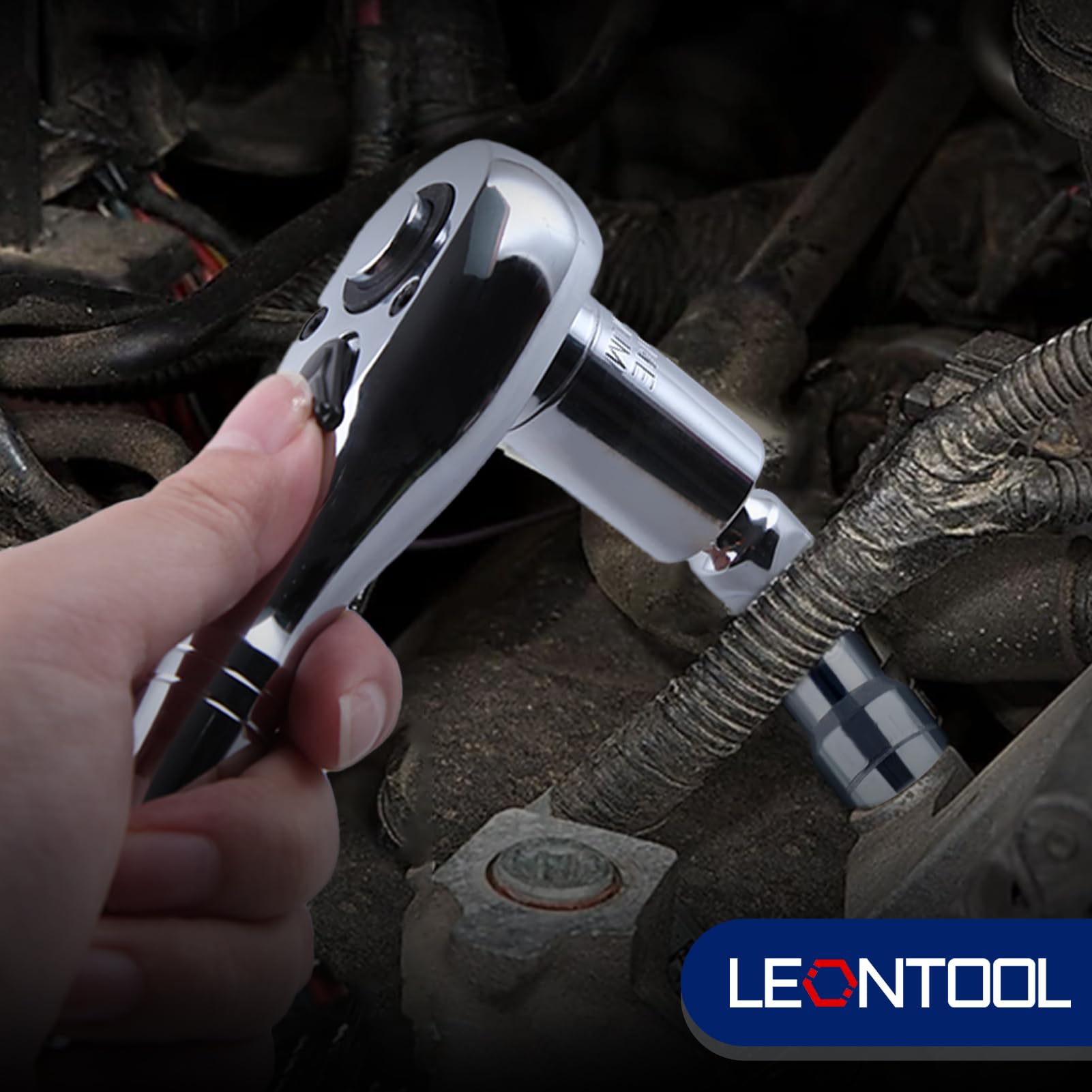 LEONTOOL 3Pcs Universal Joint Socket Set 1/4" 3/8" 1/2" Drive Swivel Socket Set Impact Universal Joint Socket Adapter Set - Image 3