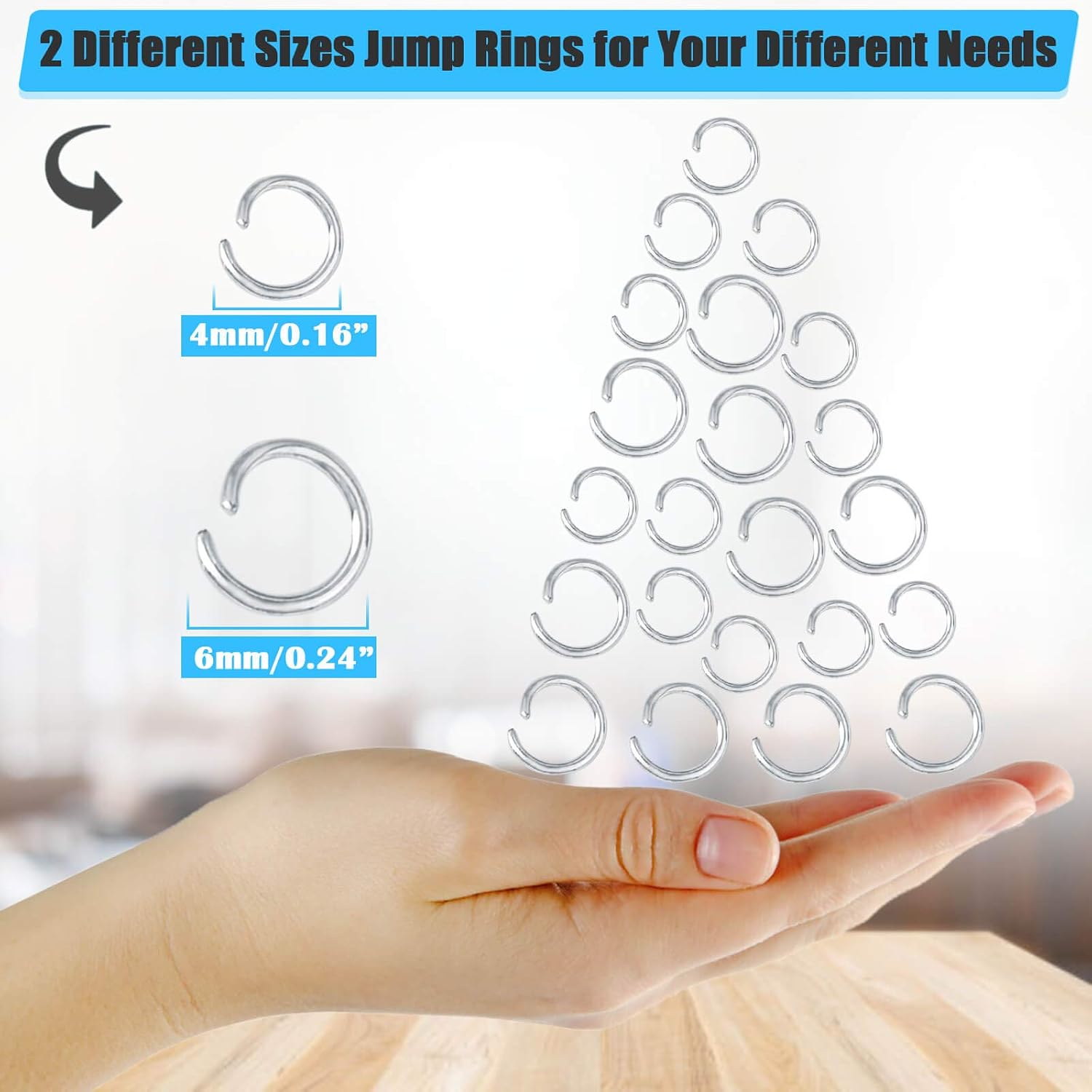Hypoallergenic Earring Hooks Kit, Anezus 720Pcs Earring Making Kit with Hypoallergenic Earring Hooks, Earring Backs and Jump Rings for Earring Making and Repair