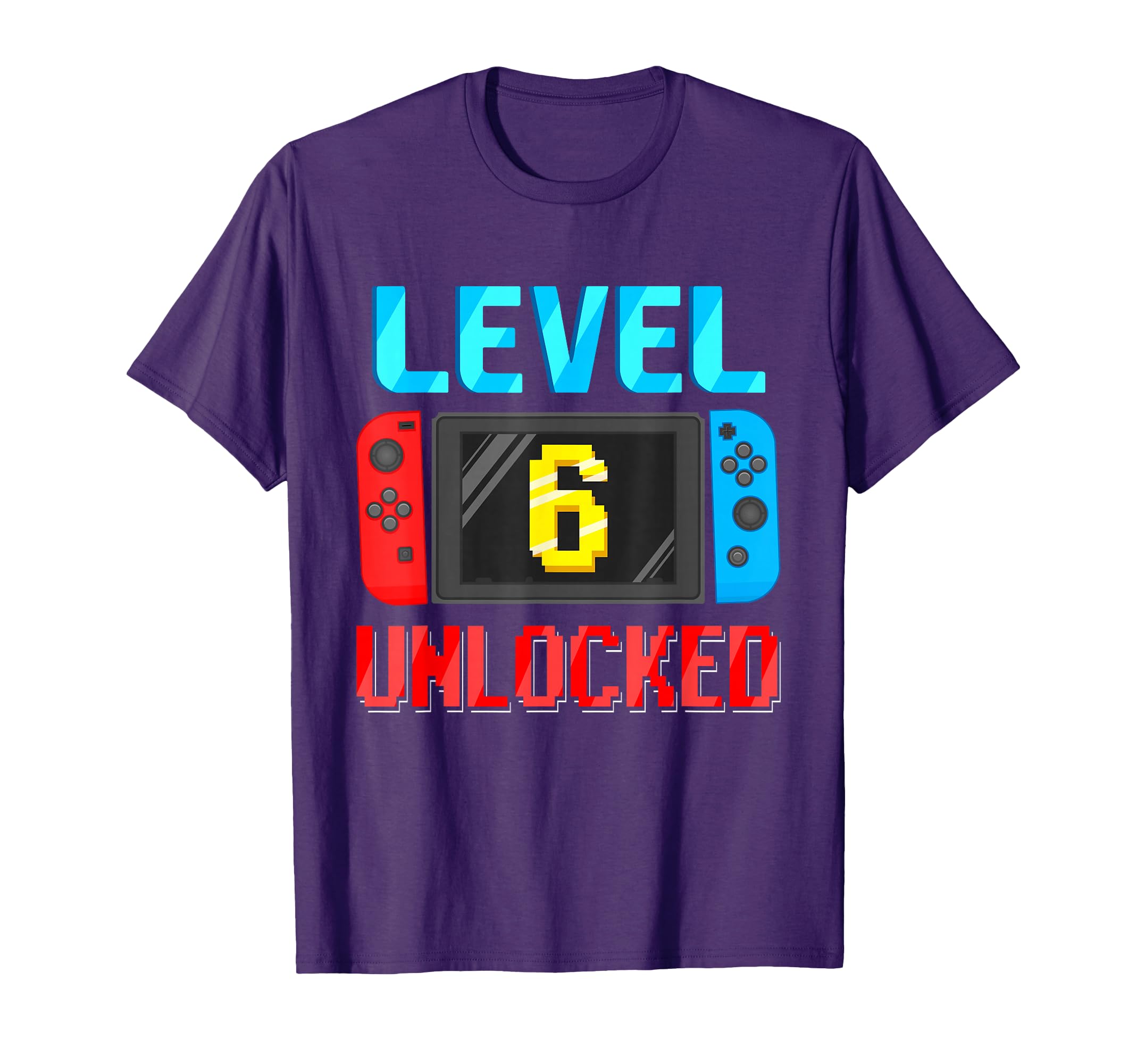 Level 6 Unlocked Birthday Video Gamer 6th Birthday Party T-Shirt