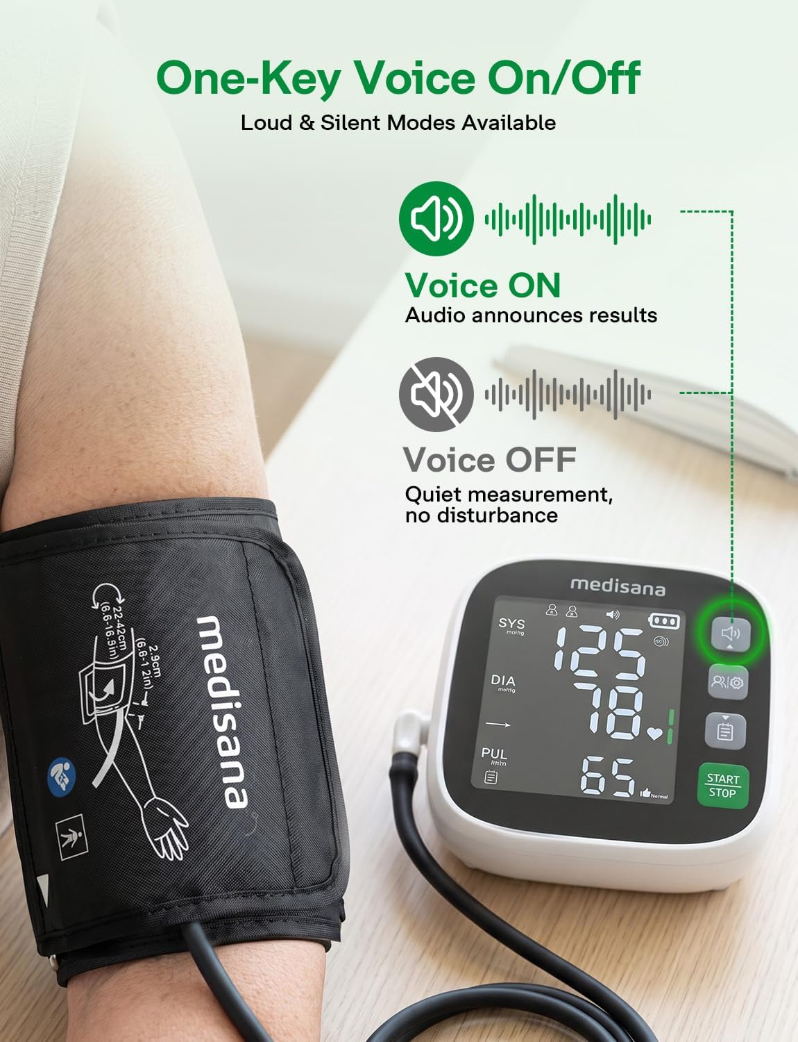 Medisana Blood Pressure Monitor for Home Use, Upper Arm BP Machine