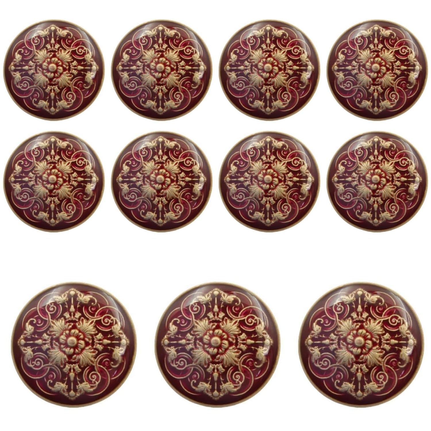 ani accessories Round Lucite Embedded Enameled Metal Set for Men Women Blazer Coat Uniform Shirt Suit Jacket Black Pack of 8 pcs Small 3 Pcs Long-picture-42