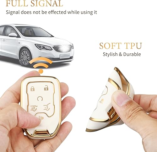 Miniatura 5 de OFFCURVE Funda para llavero con llavero para GMC YukonYukon XL Terrain Acadia Sierra, funda de TPU suave para llavero para Chevy Chevrolet Suburban