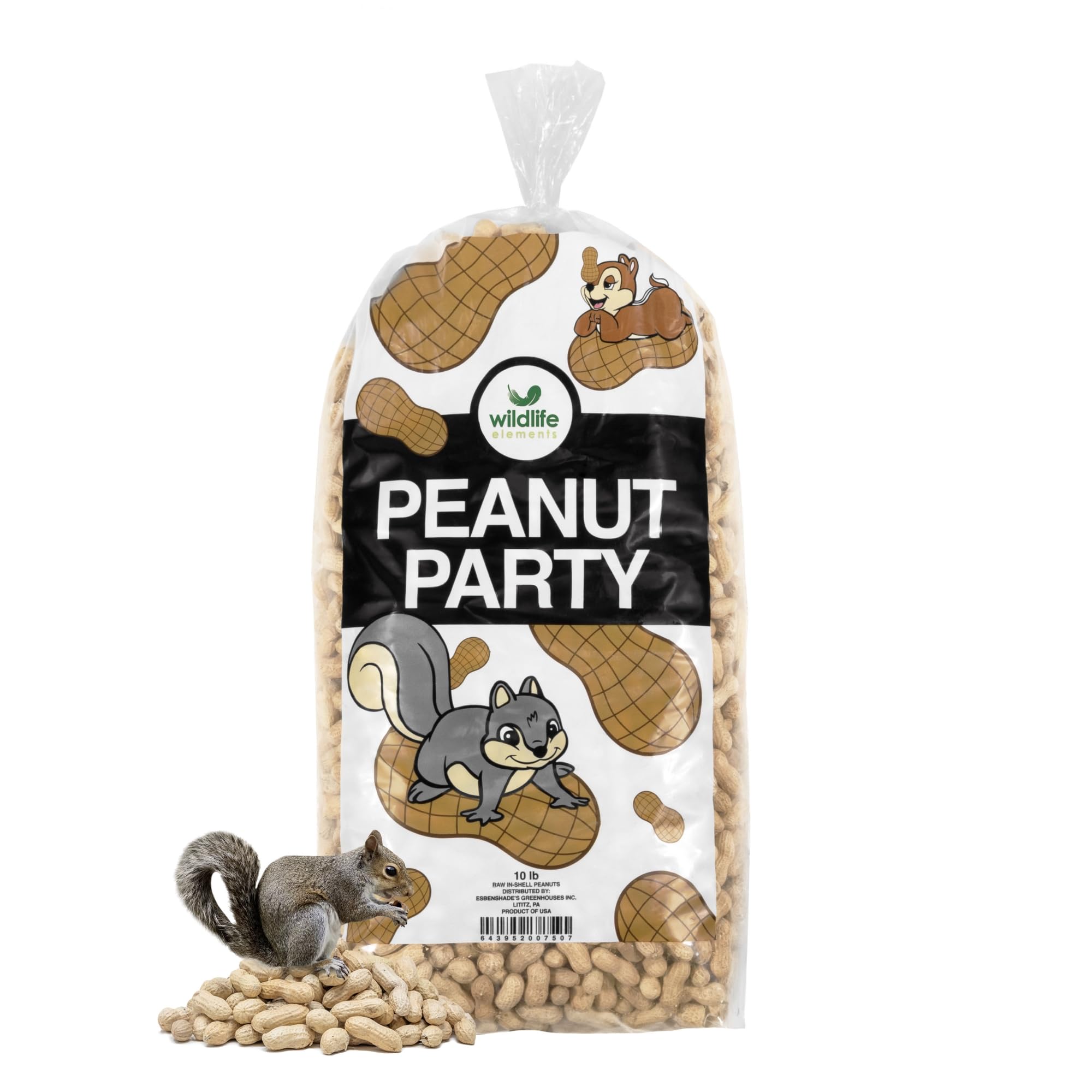 Wildlife Elements Peanut Party Unprocessed, Raw in-Shell Peanuts Wildlife Animal Food,10lb - Rich in Protein, Healthy Fats, and Essential Nutrients for Birds, Squirrels & Waterfowl