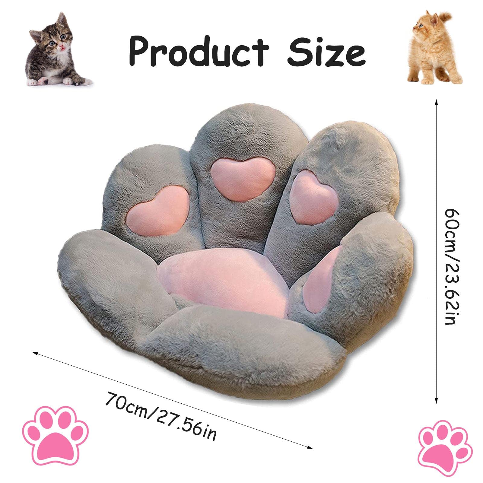 Generico Cuscini per Zampe di Gatto Gatti a Forma di Zampa Divano Pigro Cuscini Morbidi per Il Pavimento Cuscino Carino Cuscino Grande Decorazioni per la casa Lavoratore Bambini Fidanzata Regalo Nido