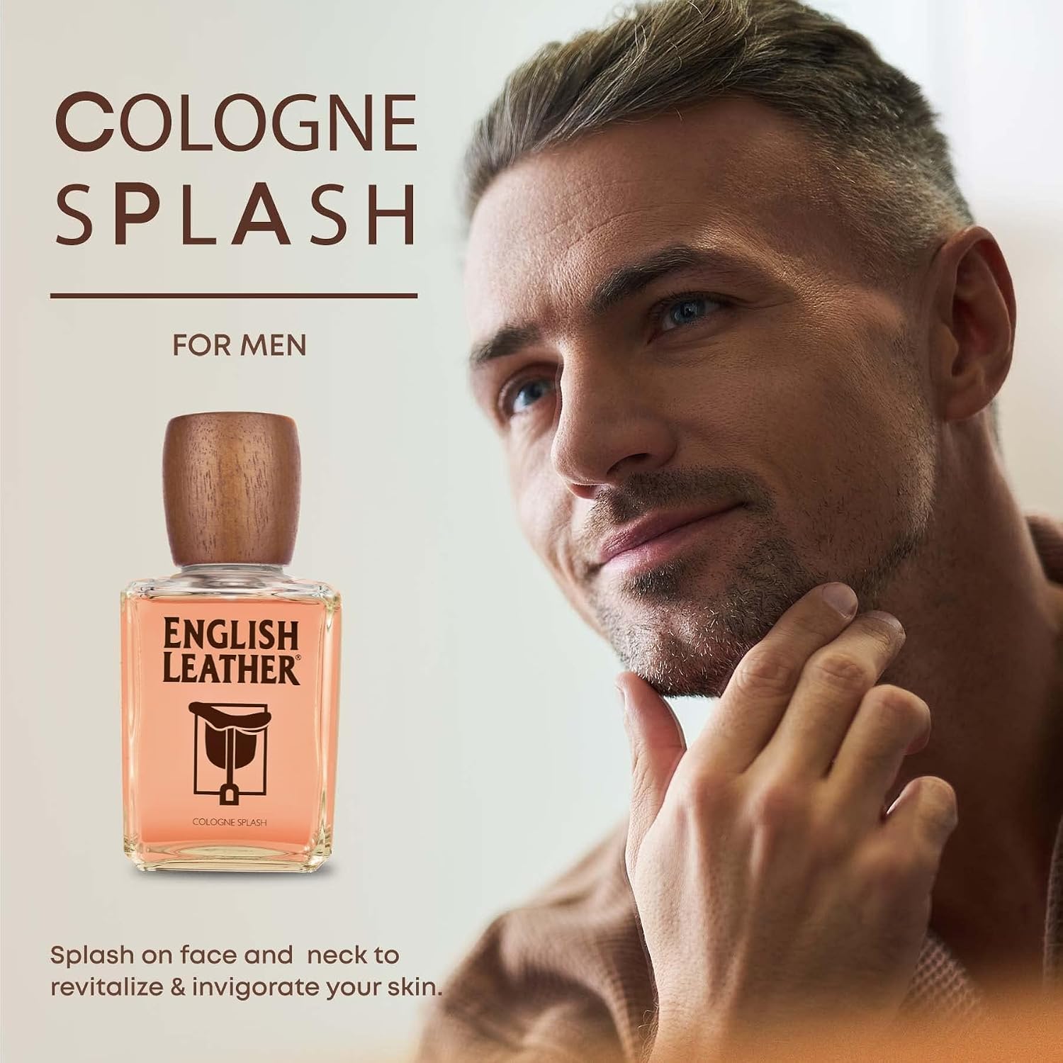 Dana English Leather Cologne (8 fl oz) & Soap on a Roap (Single) for Men