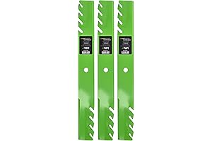 8TEN 3-Pack 61-Inch Deck Toothed Mulching Mower Blade 48111 482879 1520842 539101733