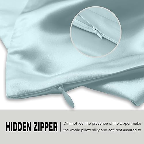 Miniatura 4 de Funda de almohada de seda para cabello y piel, suave, transpirable y resistente, funda de almohada de seda de tamaño Queen, fundas de almohada de