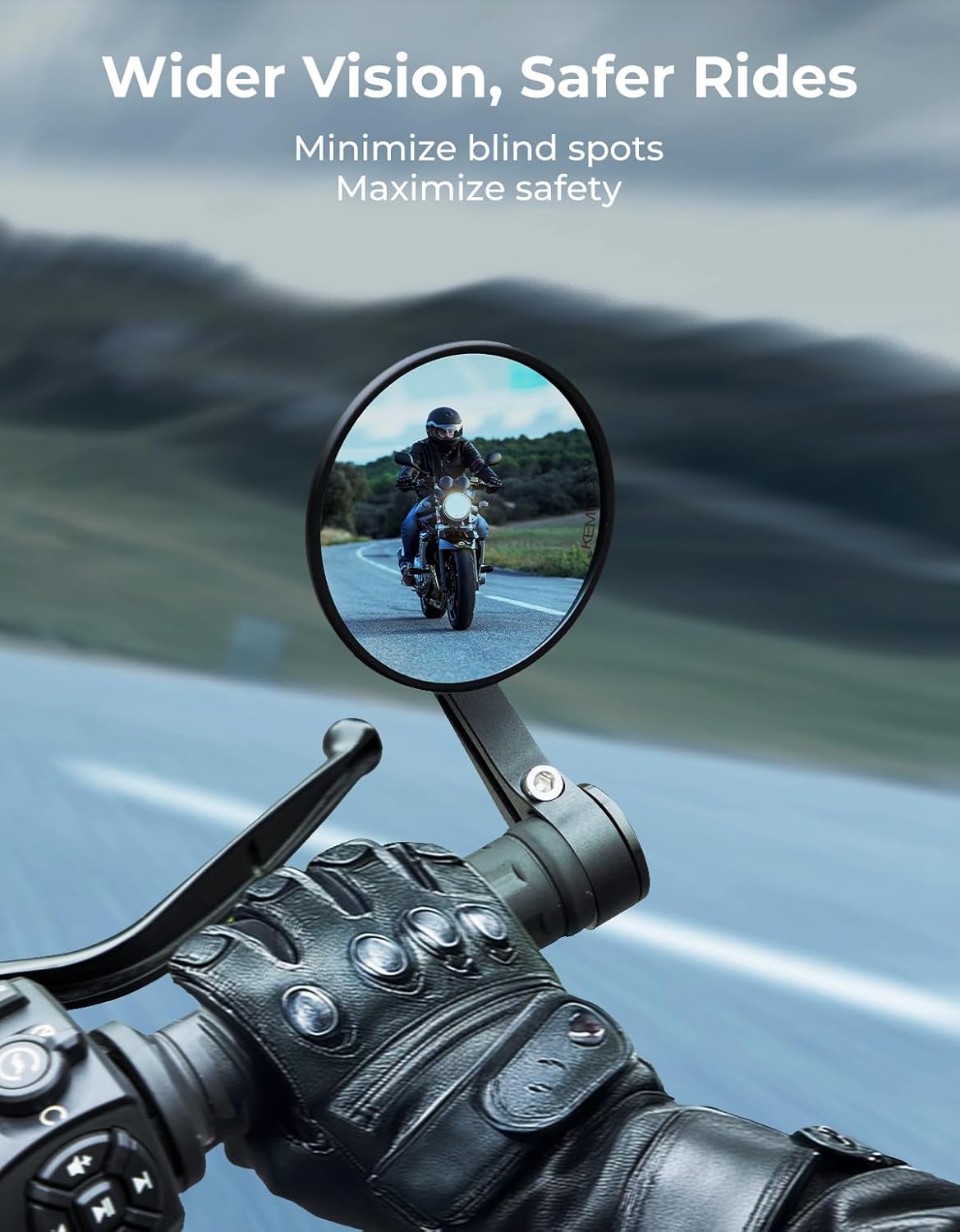 KEMIMOTO bar end motorcycle mirrors