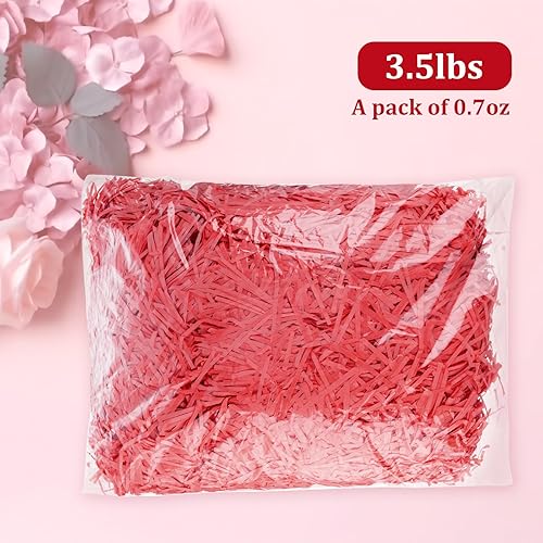 Miniatura 5 de 3.5 libras 3.3 lbs, cesta de hierba de corte arrugado de papel de seda triturado de papel de relleno de confeti de papel arrugado de papel de rafia