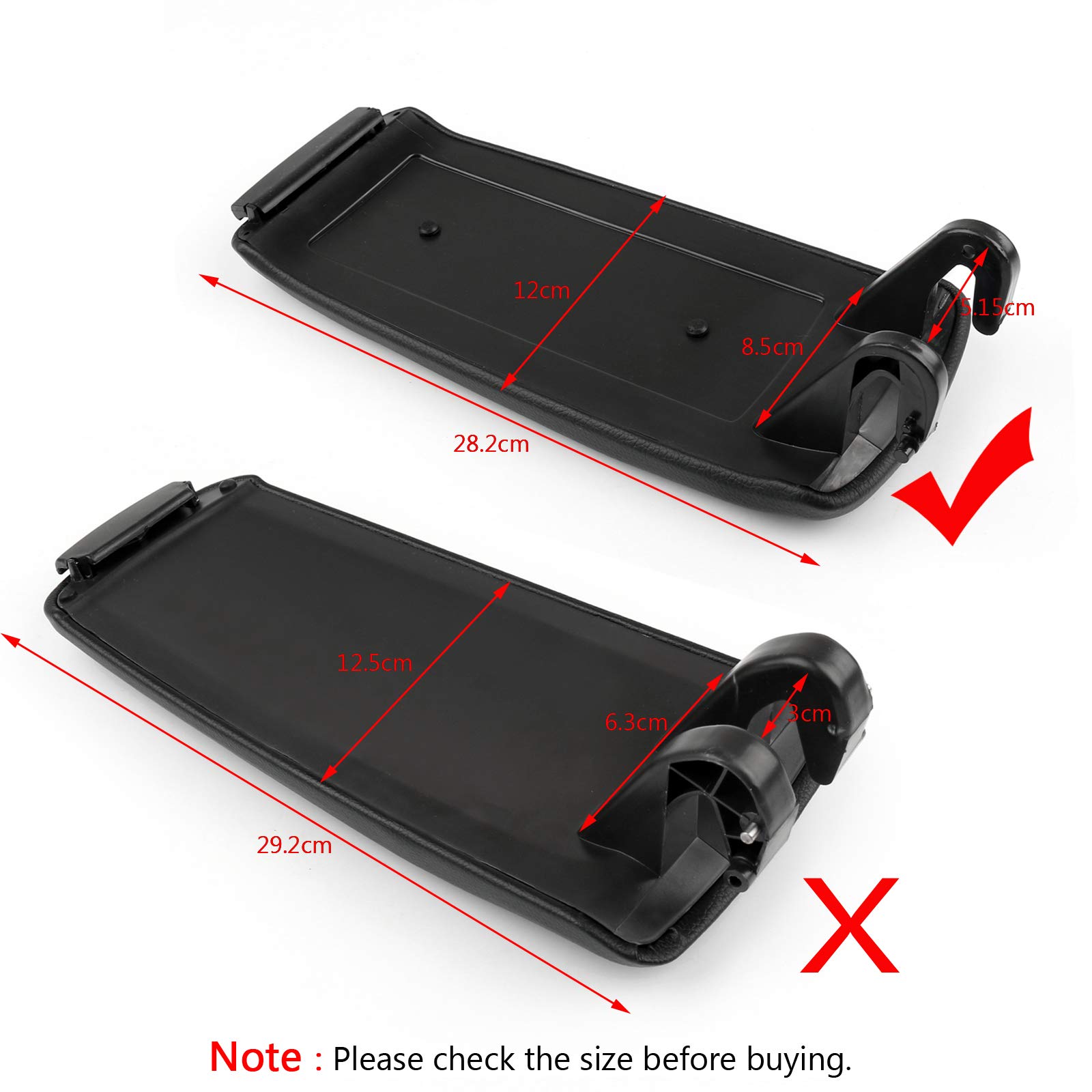 Topteng Housse d'accoudoir de voiture - En cuir synthétique - Pour Audi A4 S4 A6 2000-2008 - Noir