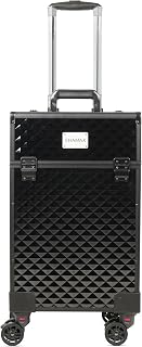 SHAMAX Professional Rolling Makeup Case, Cosmetic Organizer Trolley, Makeup Artist MUA Vanity with Locks Trolley for Haird... Price In India