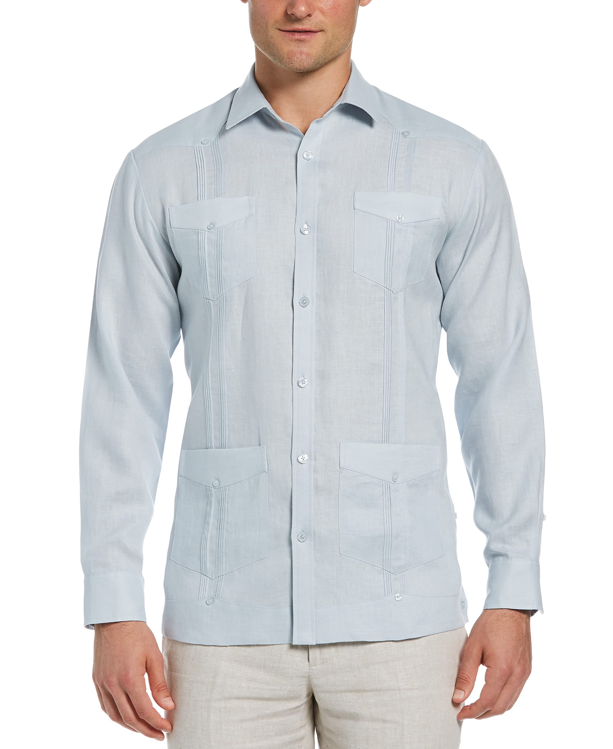 Cubavera Men's LongSleeve 100 Linen Guayabera Shirt Buy Online in