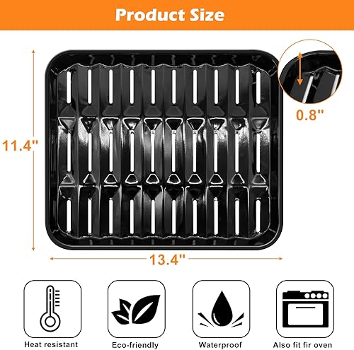 Miniatura 2 de Sartén para freidora de aire Ninja Foodi DT251 DT201 DT200, freidora de aire digital, horno de encimera, 13.4 x 11.4 pulgadas, bandeja de piezas de