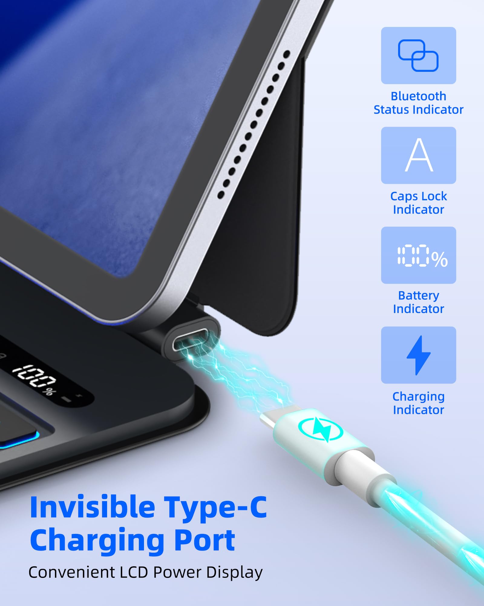 Amazon.com: Bettdow New Lightweight Magic Keyboard Case for iPad