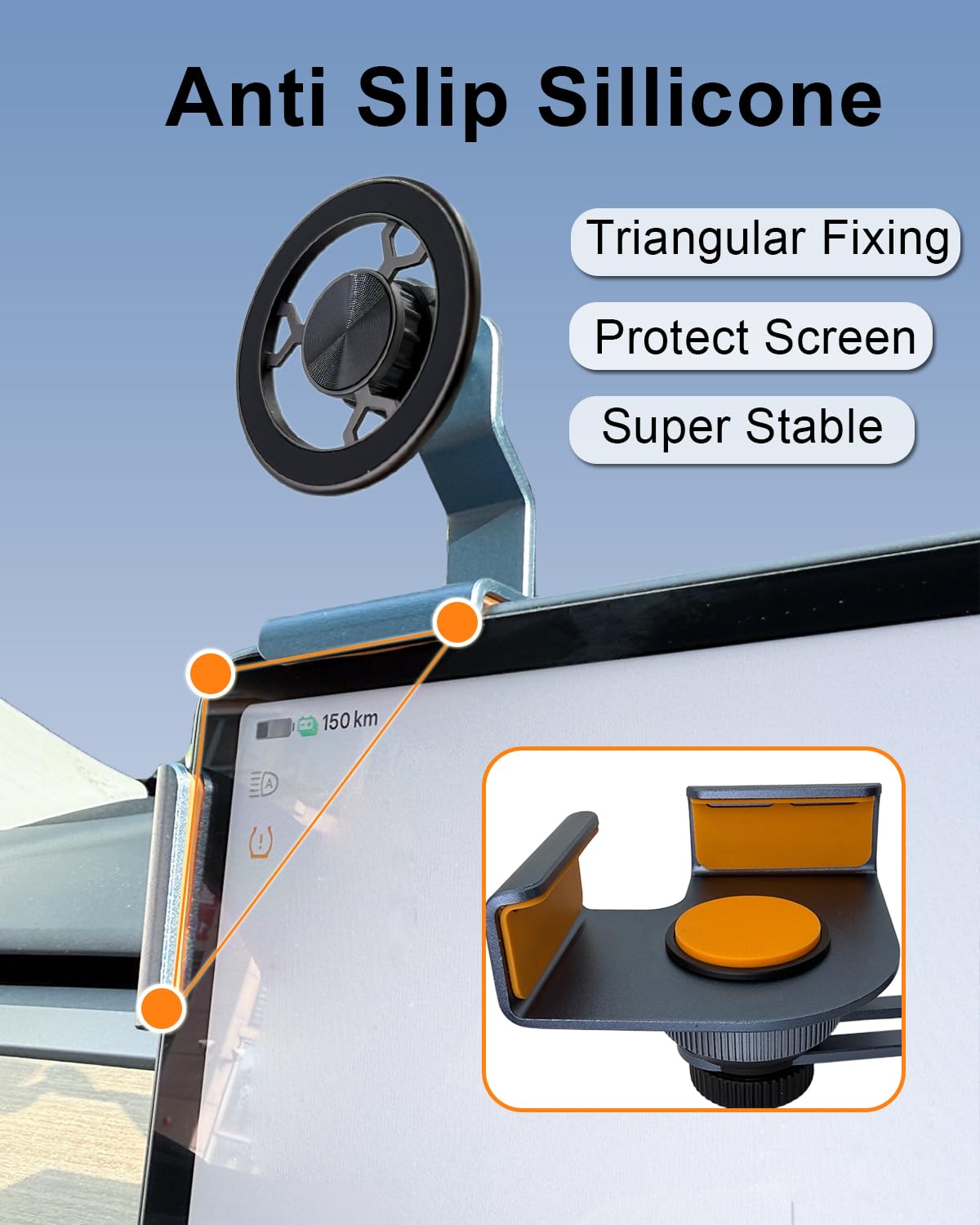 Magnetyczny samochodowy uchwyt na telefon komórkowy do modelu Tesla 3/Y/S/X, uchwyt na telefon do ekranu MagSafe, silny magnes, moc, nie wymaga kleju, pasuje do wszystkich akcesoriów do