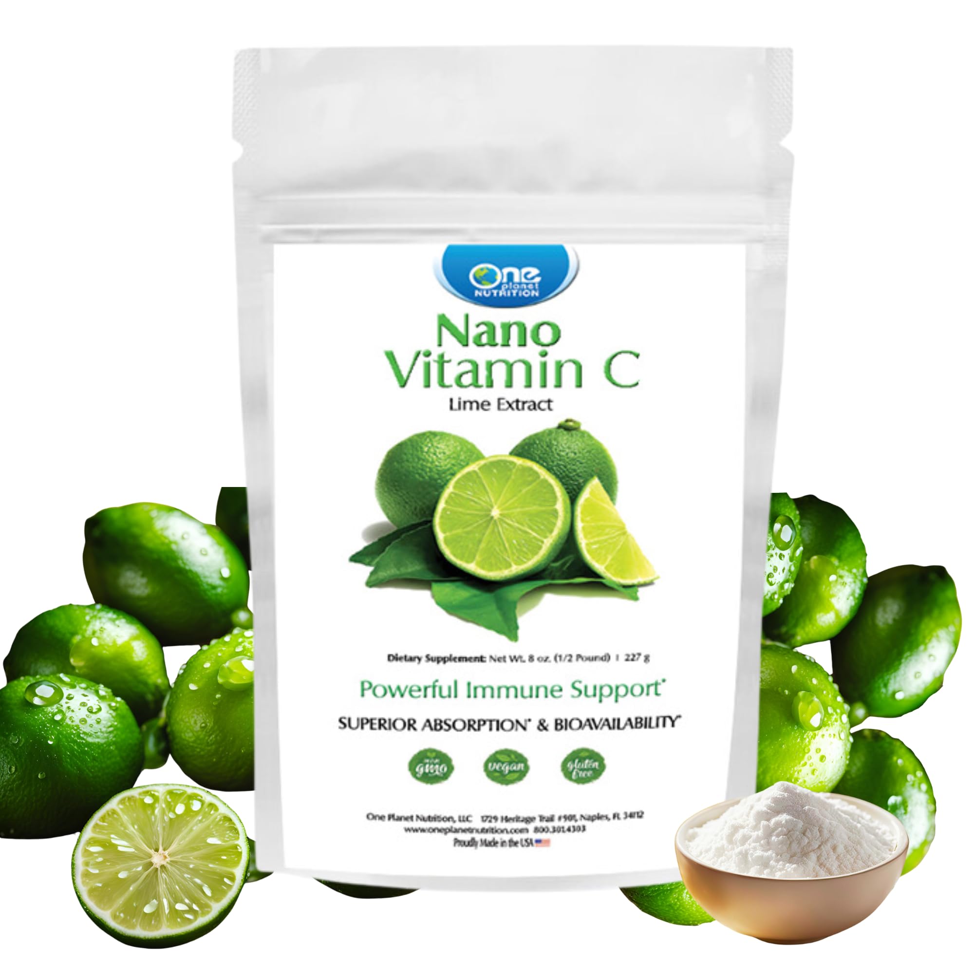 Amazon.com: One Planet Nutrition Nano Vitamin C Powder 8 oz (227