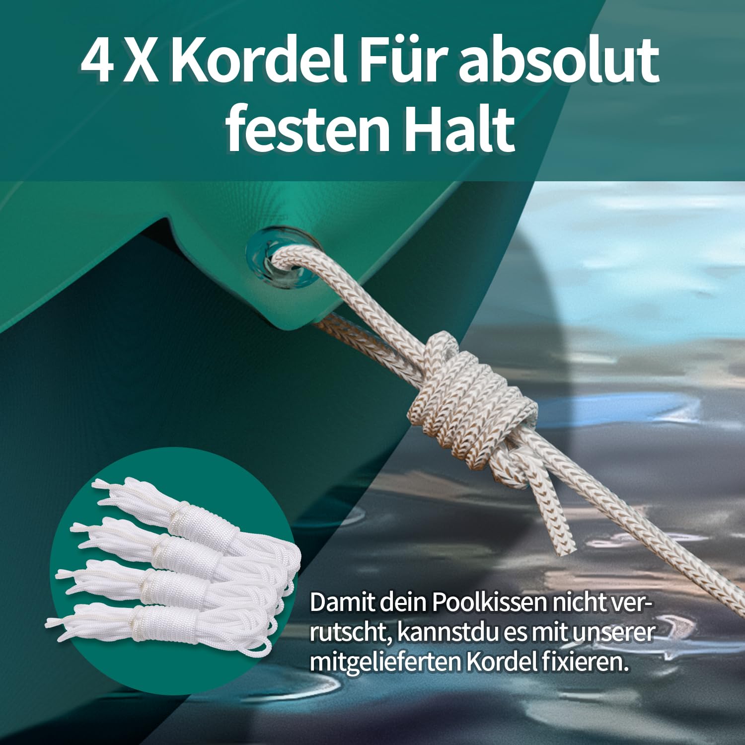 MARIE Poolkissen Winter Ø 300 cm (für Ø300-400cm Pools) - Luftkissen Winterfest Frostschutz bis -20°C - Robuste Schwimmbadabdeckung - Kältebeständig, Flexibel & Langlebig - gegen Risse und Brüchigkeit