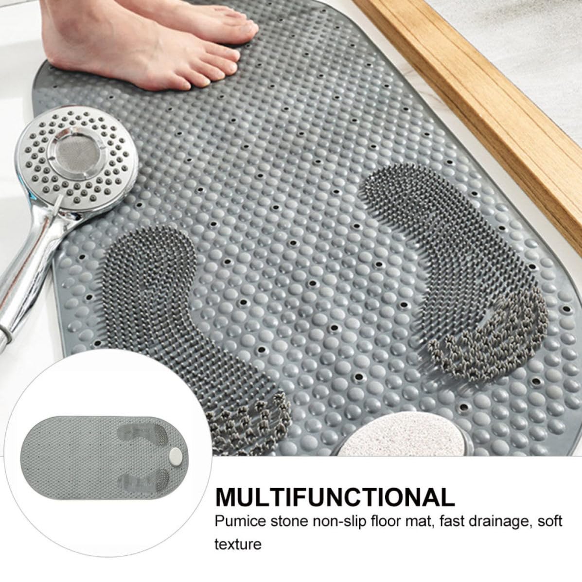 Tappetino Massaggiante Doccia Antiscivolo in Pvc 105 Ventose