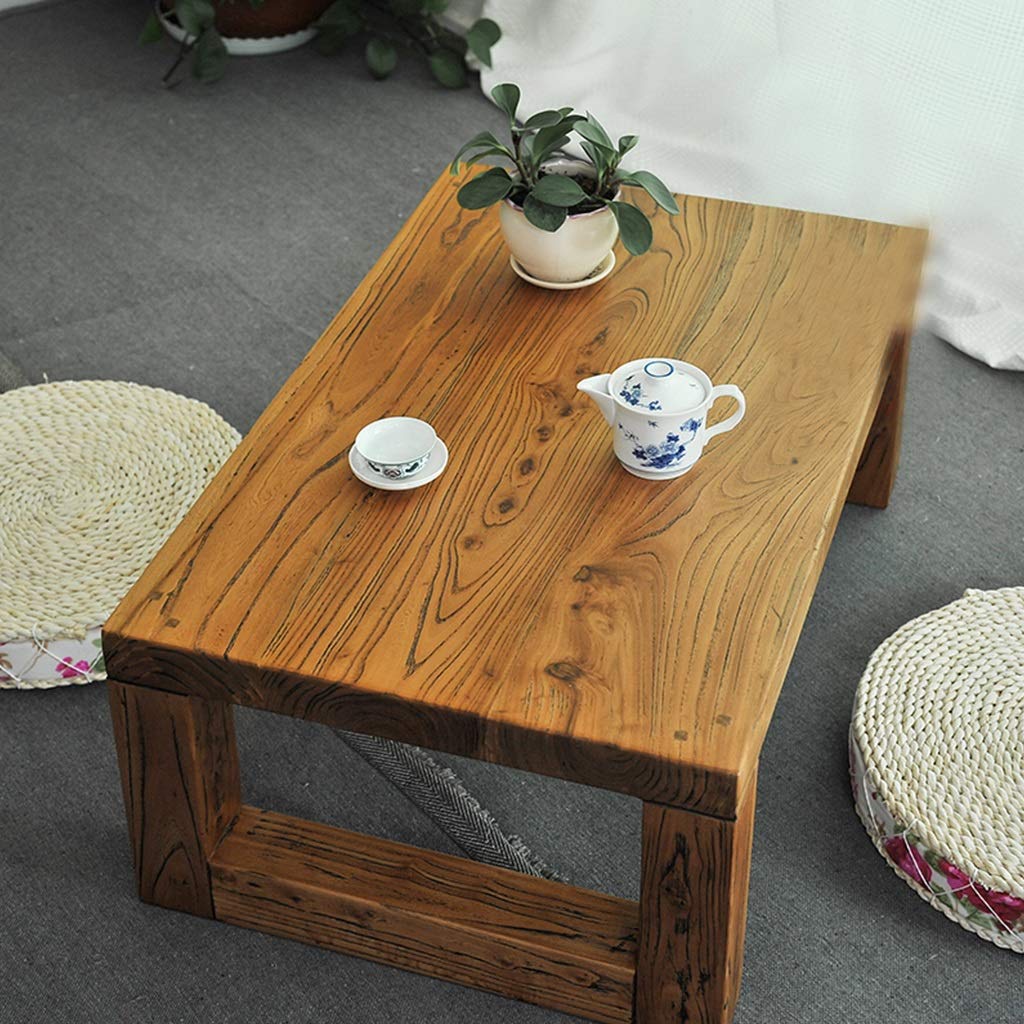 Lite drewno kawa japońska herbata balkon niska sypialnia śniadanie praca laptop (kolor: brązowy, rozmiar: 50x40x25cm)