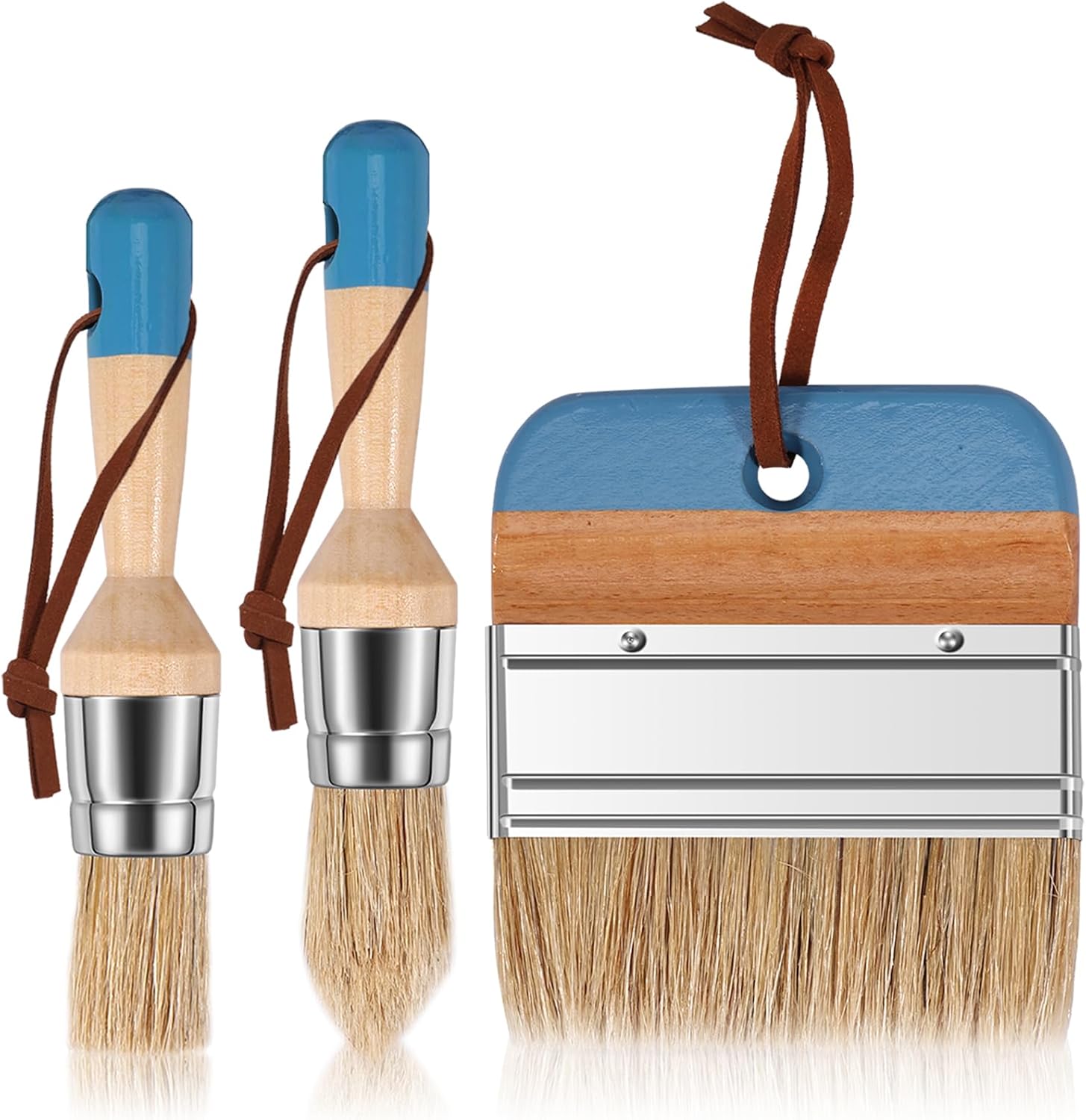 3 Pieces Chalk and Wax Paint Brushes, Wax Brushes Set with