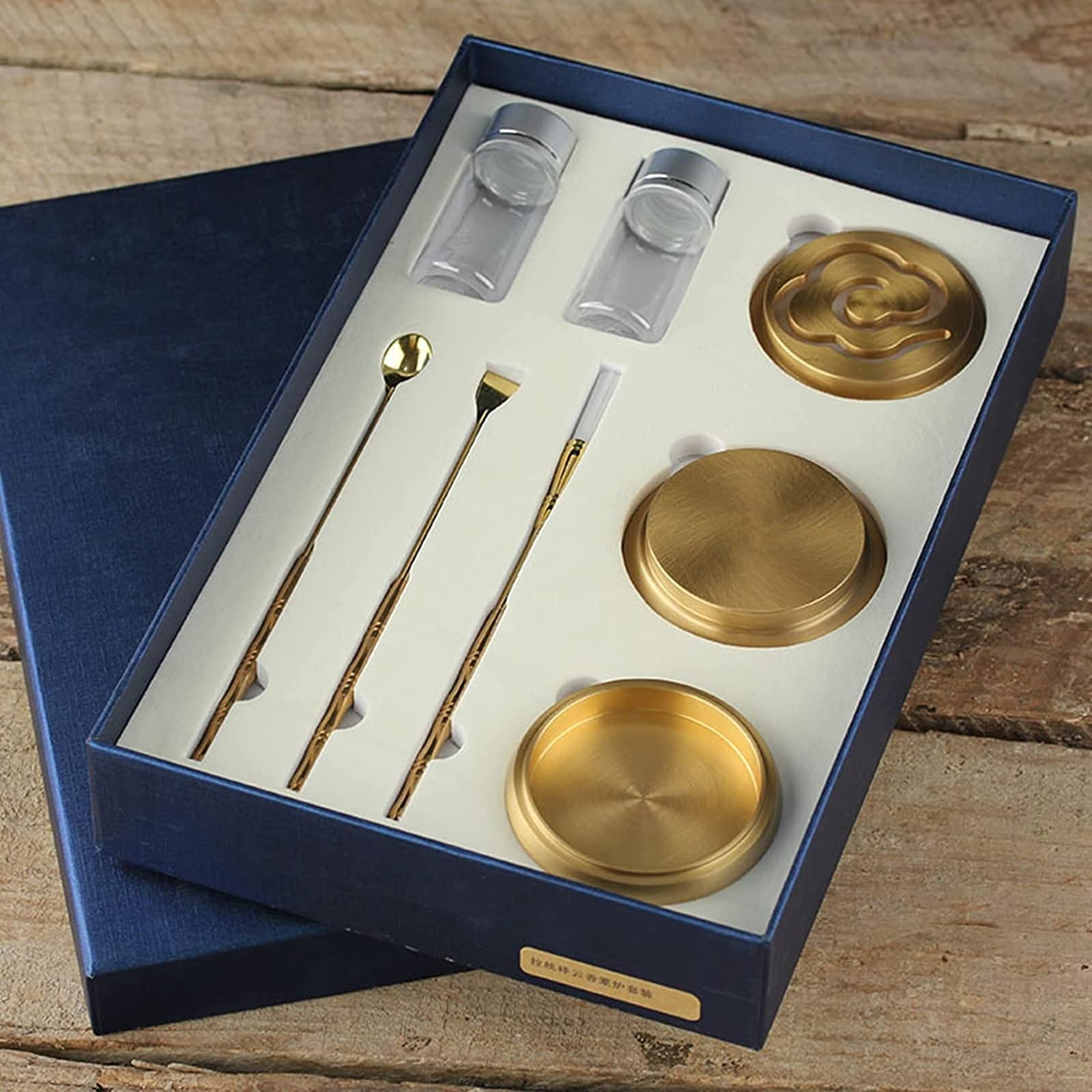 Kit Per La Produzione Di Incenso in Ottone, Stampo Per Incenso, Stampi Per Cono Di Incenso Per Fragranze Domestiche, Ideale Per La Meditazione Yoga, 8 Pezzi/Set