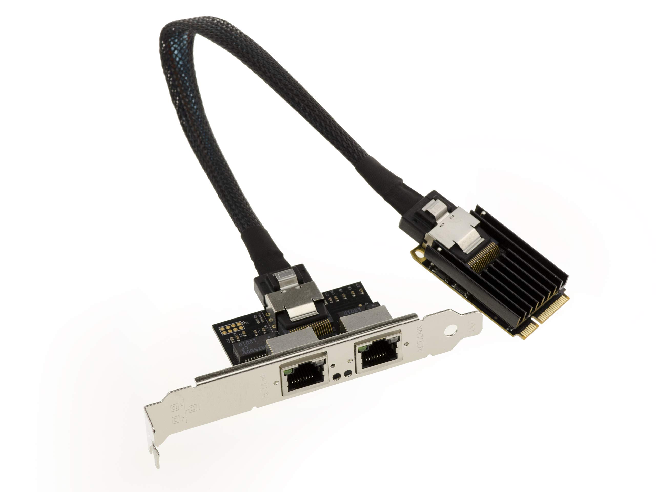 KALEA-INFORMATIQUE Tarjeta Mini PCI Express (MiniPCIE) - 2 Puertos LAN RJ45 GIGABIT ethernet con Chipset Intel I350 - mPCIe Nic 10/100 / 1000