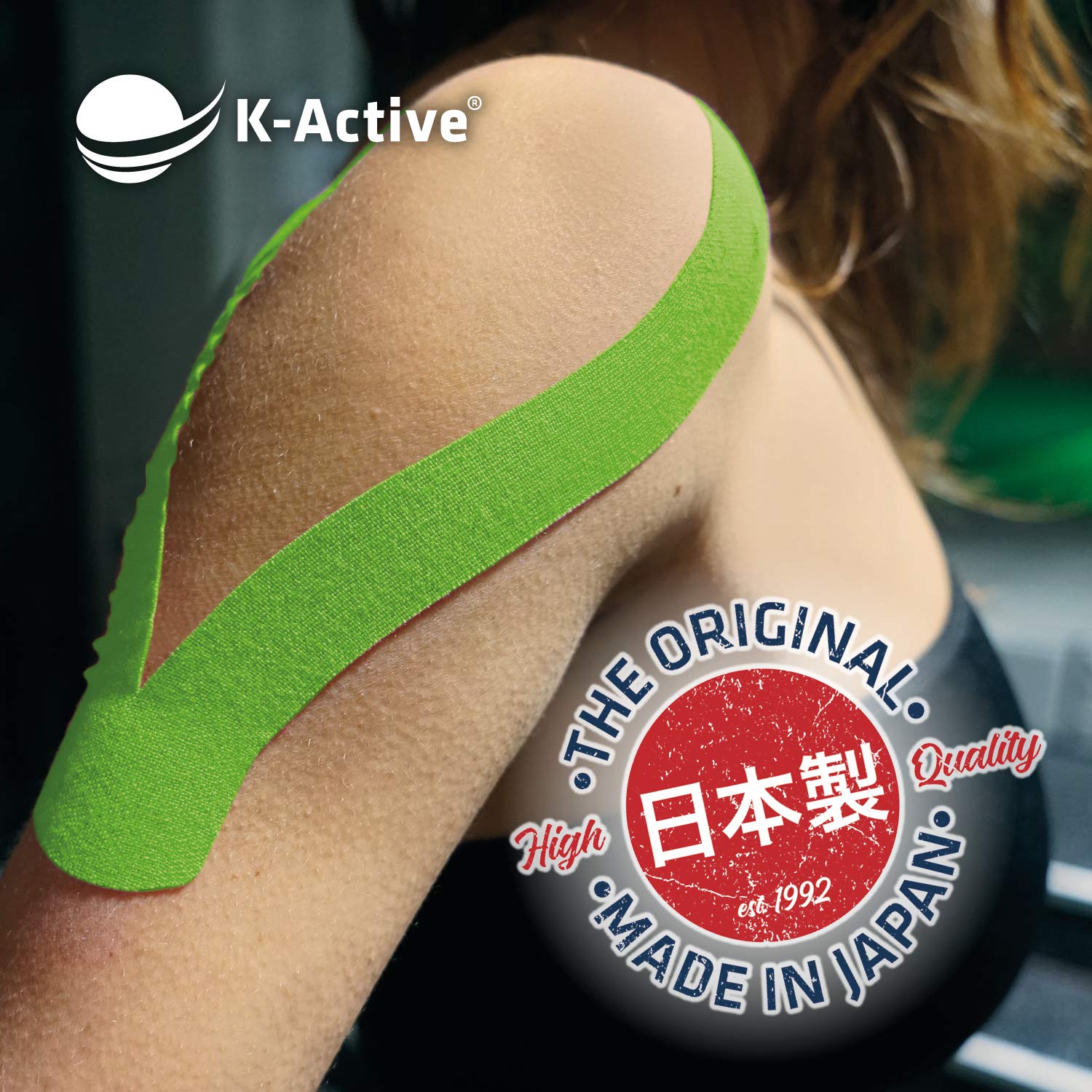 Kinesiotape bandaż k czynne 5 cm x 5 m 1 zielony rolkę