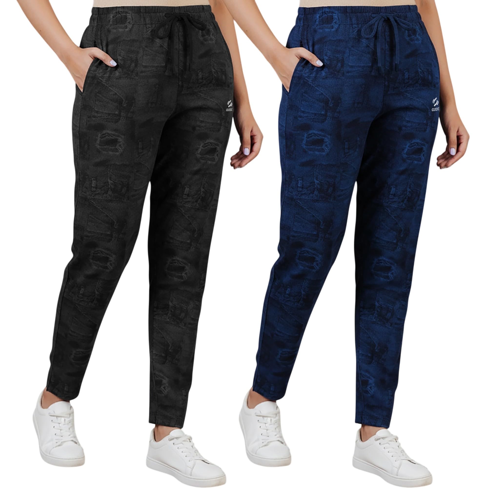 guide Women Cotton Regular Fit Track Pants (Pack of 2)-picture-16
