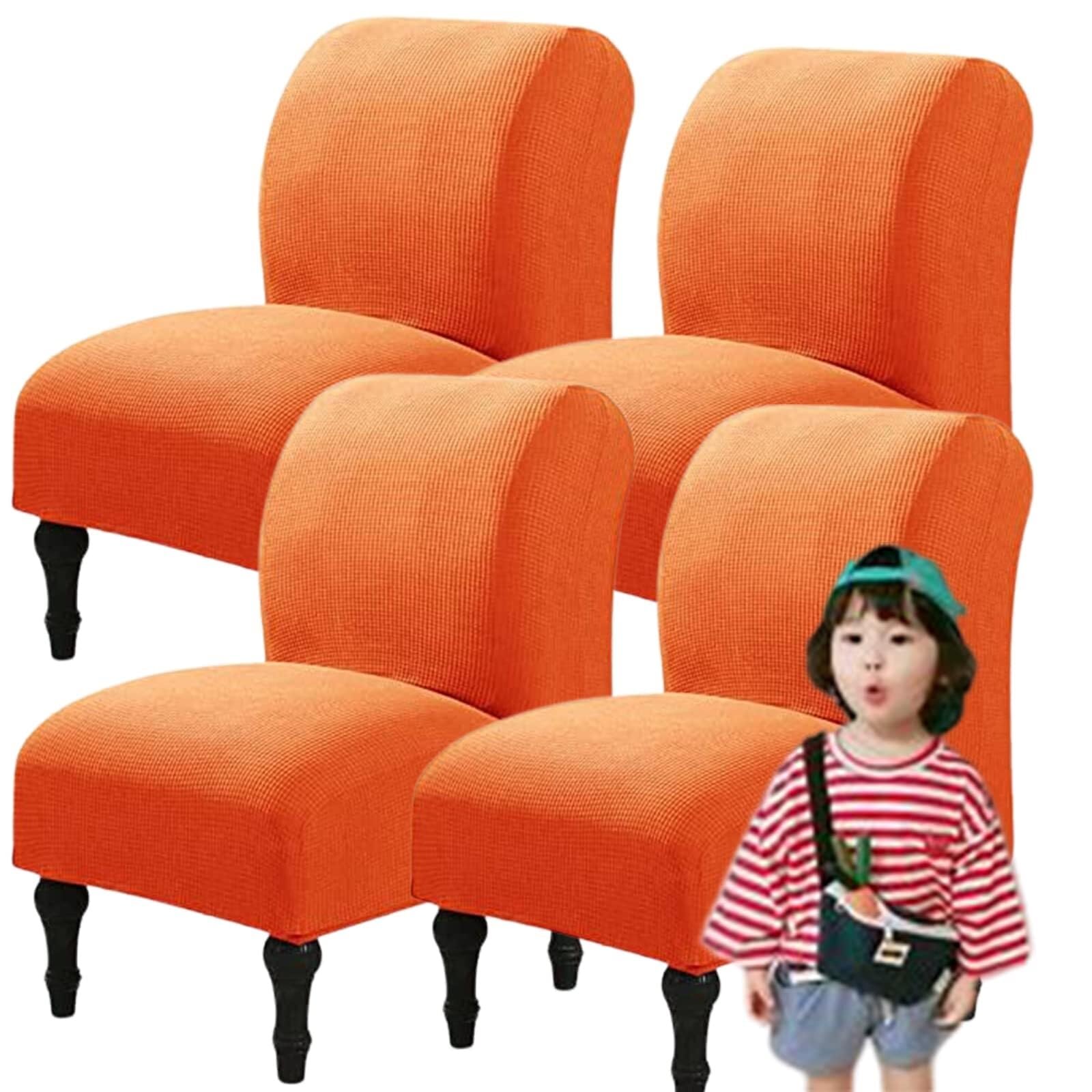 NMVAWIPT Armless Accent Chair Covers, Polyester+Spandex Stretch Slipcover, Removable Furniture Protector, For Home Hotel(#21,4pcs)
