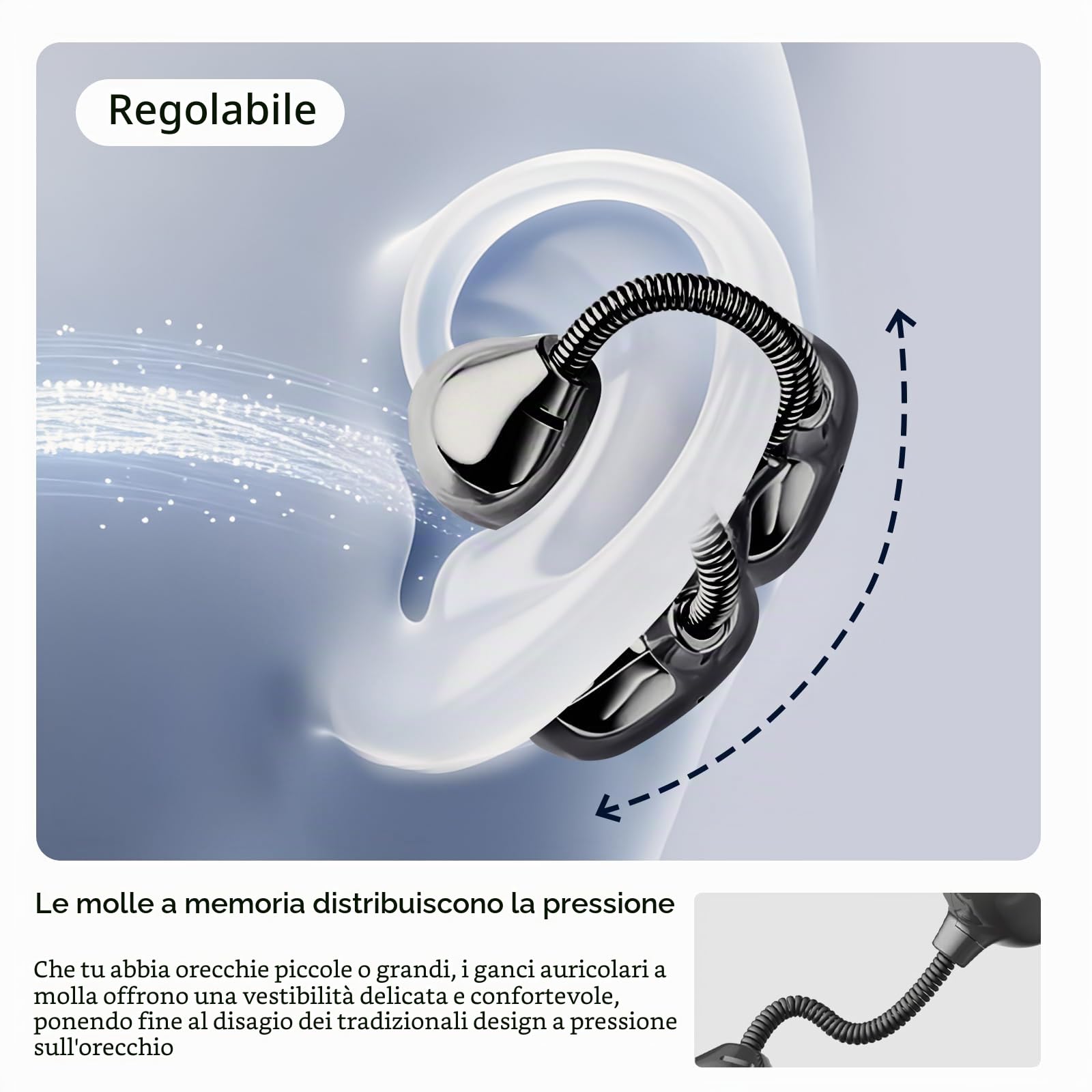 auvstar Auricolari Bluetooth open ear,Auricolari Conduzione Ossea,Cuffie Traduttore Istantaneo,Wireless Bluetooth 6.0,Durata Della Batteria di 25 ore,Supporta la Traduzione in 68 lingue (Nero)